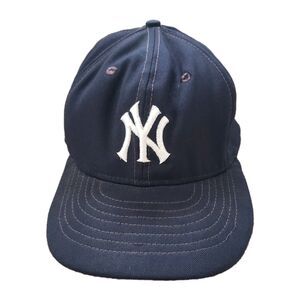 Vintage Yankees Roman Pro 100% Wool USA Made Leather Headband READ DESCRIPTION